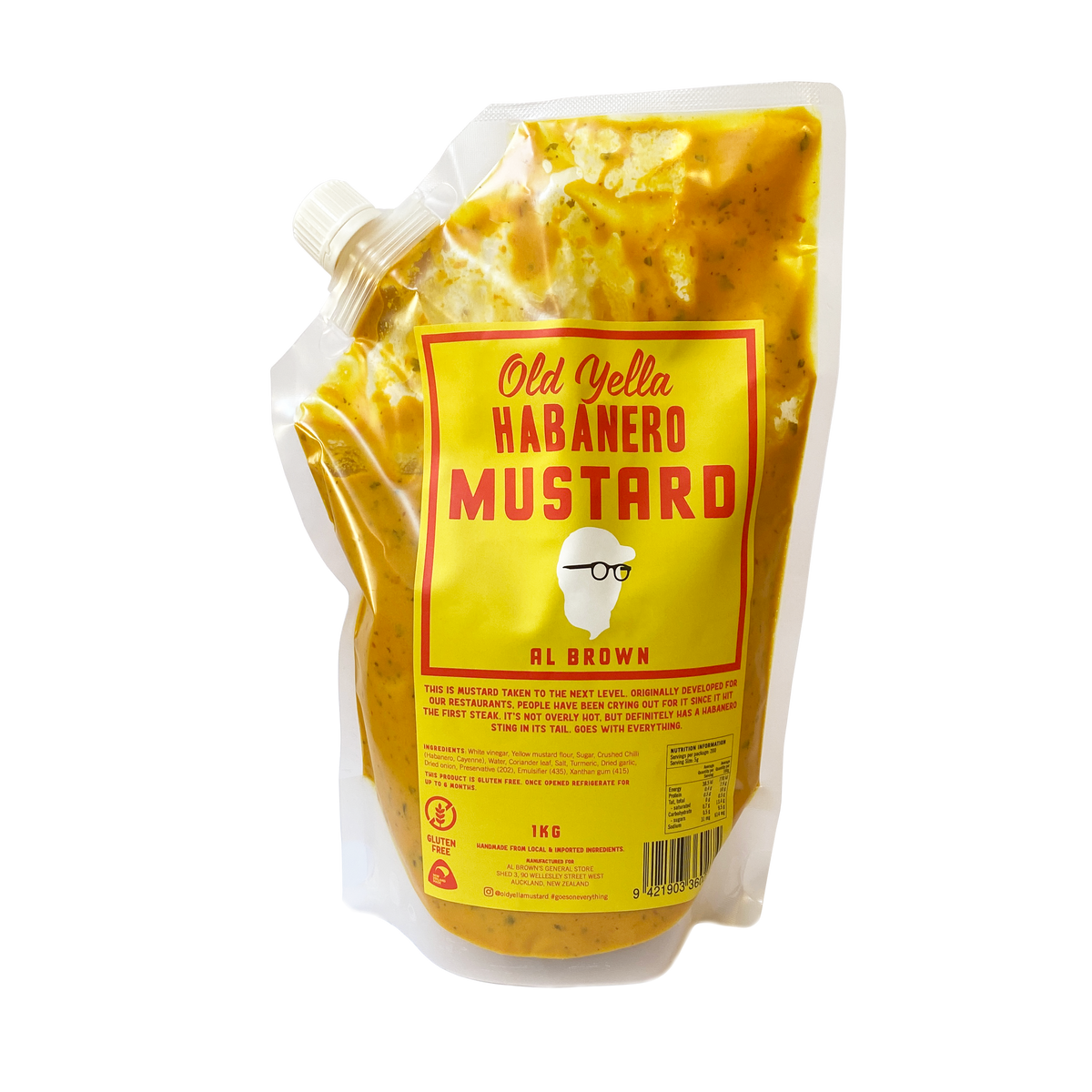 Old Yella Habanero Mustard 1kg Al Brown & Co